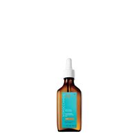 Bottle  of  Moroccanoil  Dry  Scalp  Treatment  by  Moroccanoil,  a  concentrated  care  indicated  for  exfoliating  and  soothing  the  dry  scalp.