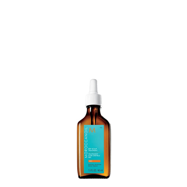 MoroccanoilDryScalpTreatment45ml Bottle of Moroccanoil Dry Scalp Treatment by Moroccanoil, a concentrated care indicated for exfoliating and soothing the dry scalp.