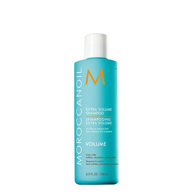 MoroccanoilExtraVolumeShampoo250ml Bottle of Moroccanoil Extra Volume Shampoo by Moroccanoil, a moisturizing shampoo indicated for adding volume to fine hair.