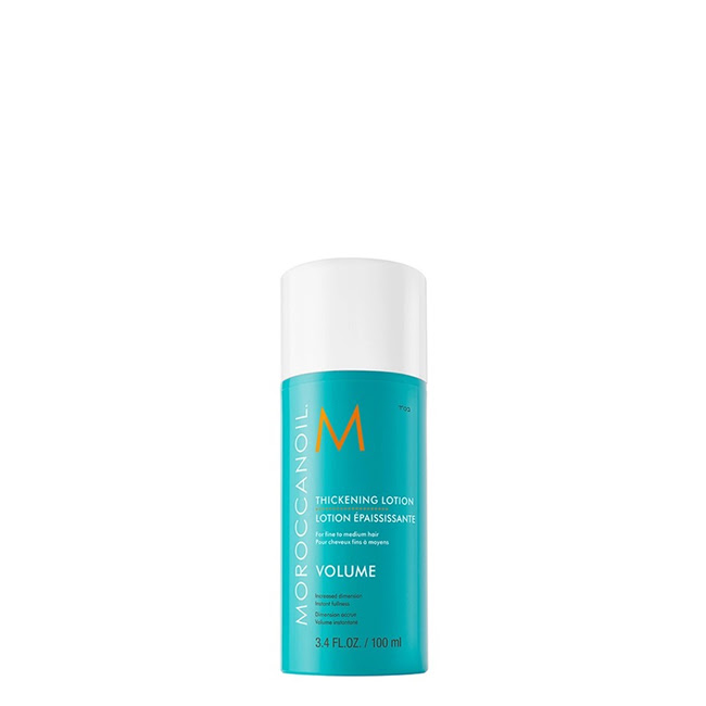 MoroccanoilVolumeThickeningLotion100ml Bottle of Moroccanoil Volume Thickening Lotion by Moroccanoil, a volumizing lotion indicated for adding volume and shine to fine hair.
