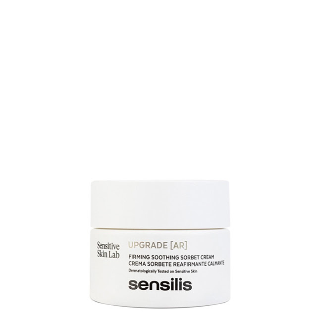 SensilisUpgradeARFirmingSorbetCream50ml Jar of Sensilis Upgrade AR Firming Sorbet Cream by Sensilis, a sorbet cream indicated for soothing sensitive skin redness.