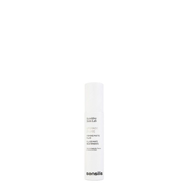 SensilisUpgradeFirmingMatteFluid50ml Product container of Sensilis Upgrade Firming Matte Fluid by Sensilis, a matte fluid indicated for firming mature skin.