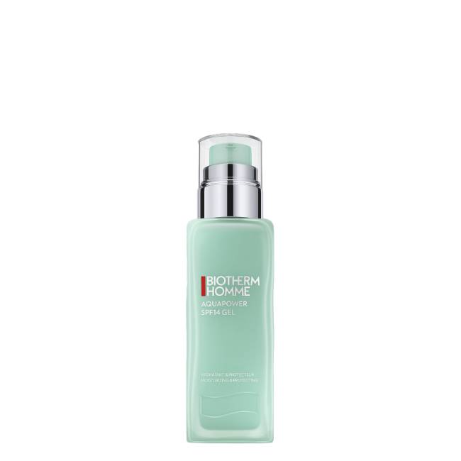 Biotherm Homme Aquapower Advanced Hydratant Gel SPF14 Jar of Biotherm Homme Aquapower Advanced Hydratant Gel SPF14 by Biotherm, a moisturizing gel indicated for protecting mens skin.