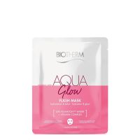 Sachet  of  Biotherm  Aqua  Glow  Flash  Mask  by  Biotherm,  a  cotton  fabric  mask  indicated  for  boosting  glow  and  skin  luminosity.