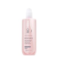 Bottle  of  Biotherm  Biosource  Softening  Toner  Dry  Skin  by  Biotherm,  a  liquid  toner  indicated  for  hydrating  and  toning  dry  skin.