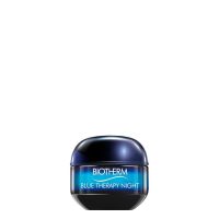 Jar  of  Biotherm  Blue  Therapy  Night  Cream  by  Biotherm,  a  smooth  cream  indicated  for  fighting  signs  of  skin  aging  overnight.