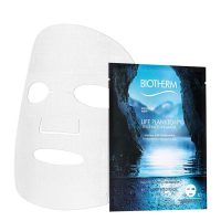 Sachet  of  Biotherm  Life  Plankton  Essence-In-Mask  by  Biotherm,  a  hydrogel  mask  indicated  for  regenerating  damaged  dry  skin.