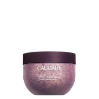 Jar  of  Caudalie  Vinosculpt  Crushed  Cabernet  Scrub  by  Caudalie,  a  body  scrub  indicated  for  eliminating  dead  skin  cells.