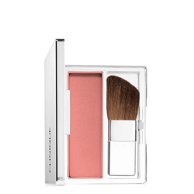 CliniqueBlushingBlushColor07SunsetGlow6g Compact of Blushing Blush Color 07 Sunset Glow by Clinique, a pressed powder blush indicated for defining face contours.