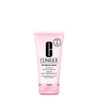 Bottle  of  Clinique  Rinse  Off  Foaming  Cleanser  Combination  Oily  Skin  by  Clinique,  a  cream-mousse  indicated  for  purifying  oily  skin.