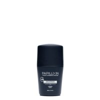 Bottle  of  Papillon  Roll  On  Deodorant  by  Papillon,  a  roll-on  liquid  indicated  for  protecting  underarms  against  sweat  and  odor.
