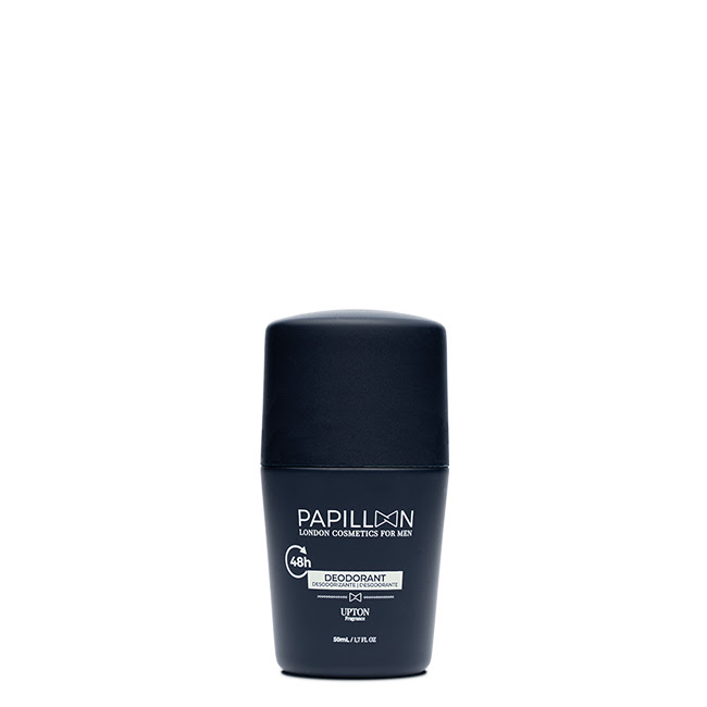 PapillonRollOnDeodorant50ml Bottle of Papillon Roll On Deodorant by Papillon, a roll-on liquid indicated for protecting underarms against sweat and odor.