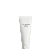 Bottle  of  Shiseido  Men  Face  Cleanser  2-in-1  by  Shiseido,  a  foaming  cleanser  indicated  for  purifying  the  face  and  preparing  for  shaving.