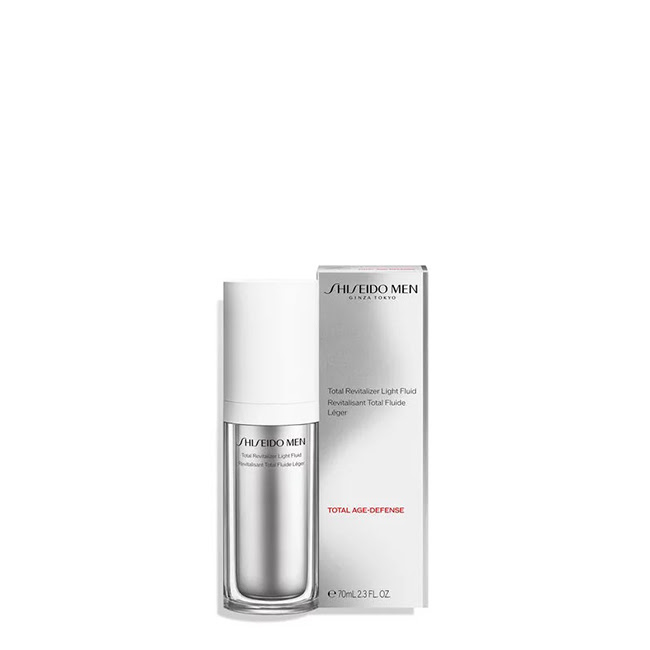 ShiseidoMenTotalRevitalizerLightFluid70ml Bottle of Shiseido Men Total Revitalizer Light Fluid by Shiseido, a moisturizing fluid indicated for improving skin firmness and radiance.