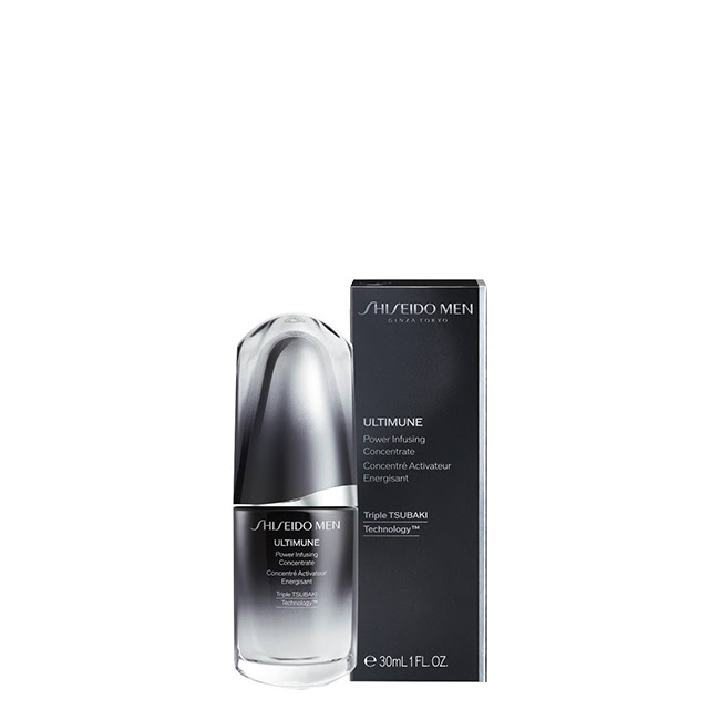 ShiseidoMenUltimunePowerInfusingConcentrate30ml Bottle of Shiseido Men Ultimune Power Infusing Concentrate by Shiseido, a hydrating serum indicated for regenerating skin damage.