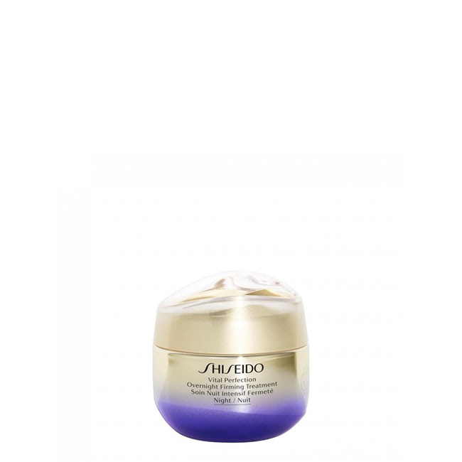 ShiseidoVitalPerfectionOvernightFirmingTreatment50ml Jar of Shiseido Vital Perfection Overnight Firming Treatment by Shiseido, a cream indicated for dark spots and firmness.