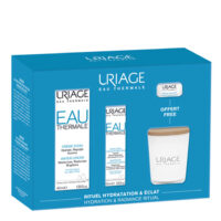 Product  container  of  Uriage  Eau  Thermale  Hydration  &  Radiance  Ritual  by  Uriage,  a  kit  indicated  for  skin  hydration.