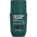 Product container of Biotherm Homme Day Control Natural Protection Roll-On by Biotherm, a roll-on indicated for underarm protection.