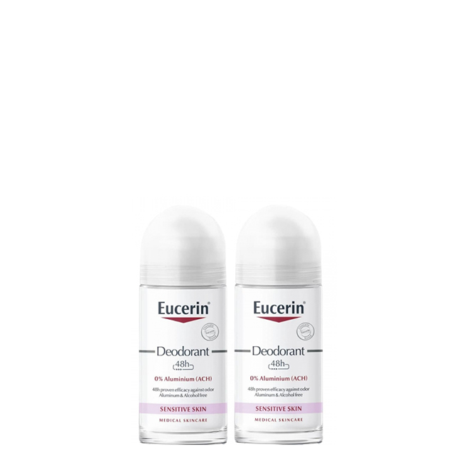 eucerin-desodorizante-roll-on-48h-sem-aluminio-pele-sensivel-2-x-50-ml ユーセリン デュオ ロールオン デオドラント 48H 0%アルミニウム 2x50ml - 画像 (1)