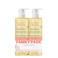 Bottle  of  Avène  XeraCalm  A.D  Cleansing  Oil  Duo  by  Avène,  an  oil  indicated  for  soothing  very  dry  or  atopic  skin.
