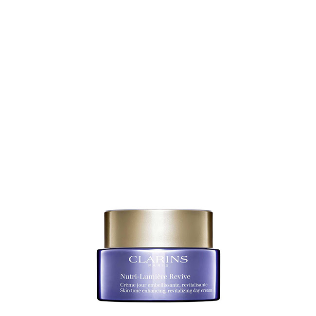 ClarinsNutri-LumièreReviveRevitalizingDayCream50ml Jar of Clarins Nutri-Lumière Revive Revitalizing Day Cream by Clarins, a cream indicated for brightening and nourishing skin.