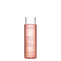 Bottle  of  Clarins  Soothing  Toning  Lotion  by  Clarins,  a  fluid  lotion  indicated  for  soothing  very  dry  or  sensitive  skin.