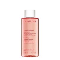 Bottle  of  Clarins  Soothing  Toning  Lotion  by  Clarins,  a  fluid  lotion  indicated  for  soothing  very  dry  or  sensitive  skin.