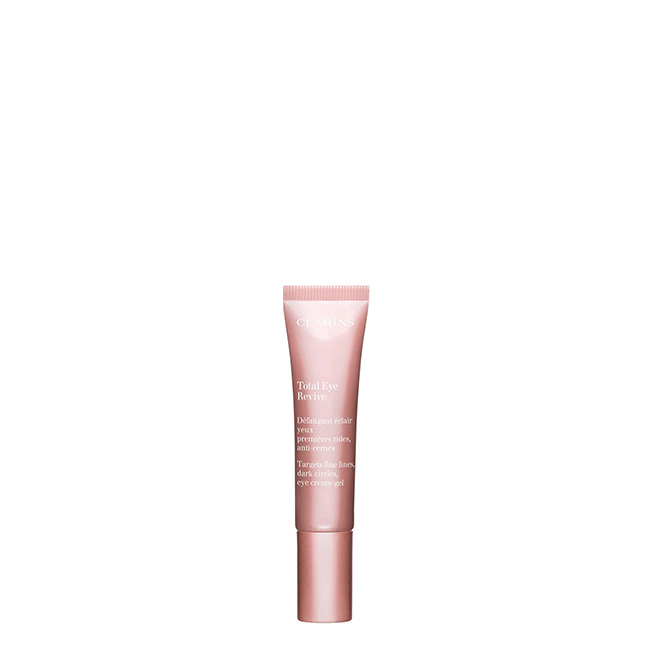 ClarinsTotalEyeRevive15ml Product container of Clarins Total Eye Revive by Clarins, a gel-cream indicated for reducing dark circles and puffiness.