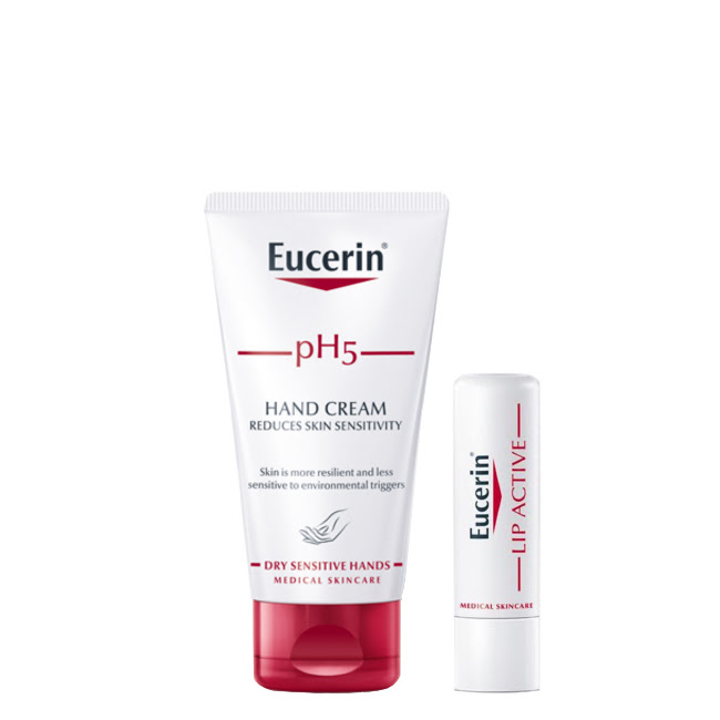 EucerinpH5HandCream+LipstickSet Eucerin pH5 Hand Cream + Lipstick Set