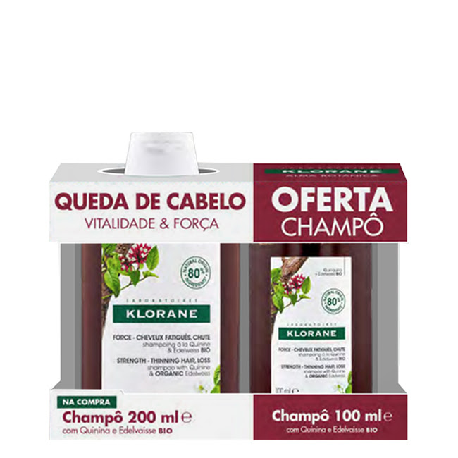 KloraneQuinineBioAnti-HairLossShampooKit Klorane Quinina Bio Kit Champú Anticaída - Image 1