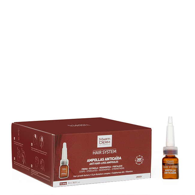 MartidermHairSystemAntiHair-LossAmpoulesx14 Martiderm Hair System Ampolas Anti-Queda x14 - Image 1