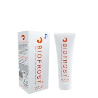 Tube  of  Biofrost  Active  Cooling  &  Warming  Gel  by  Biofrost,  a  cryotherapy  gel  indicated  for  muscle  and  joint  pain  relief.