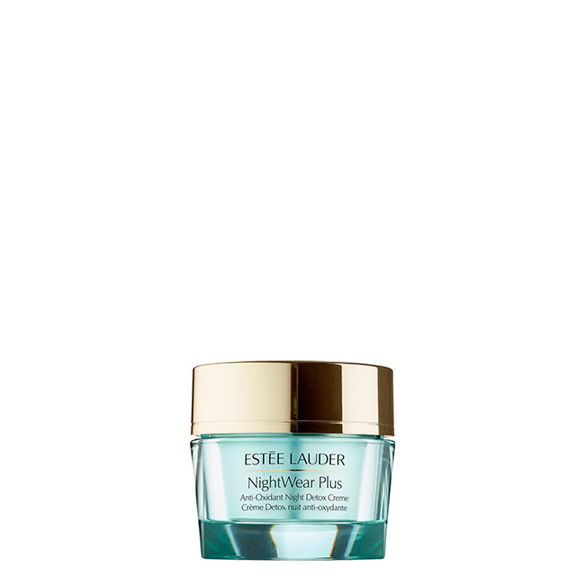 EstéeLauderNightwearPlusAnti-OxidantNightDetoxCream50ml Jar of Nightwear Plus Anti-Oxidant Night Detox Cream by Estée Lauder, a melting cream indicated for overnight skin repair.