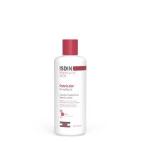 Bottle  of  Psorisdin  Emollient  Specific  Lotion  by  Isdin,  a  daily  lotion  indicated  for  psoriatic  skin  symptoms.