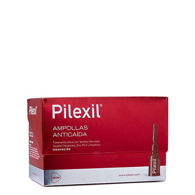 PilexilAnti-HairLossAmpoulesx15 Box of Pilexil Anti-Hair Loss Ampoules by Pilexil, a liquid treatment indicated for combating excessive hair loss.