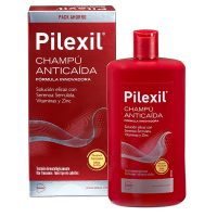 Bottle  of  Pilexil  Anti-Hair  Loss  Shampoo  by  Pilexil,  a  shampoo  indicated  for  preventing  and  reducing  excessive  hair  loss.