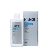 Bottle  of  Pilexil  Dry  Dandruff  Shampoo  by  Pilexil,  a  shampoo  indicated  for  cleansing  and  normalizing  the  dry  scalp.