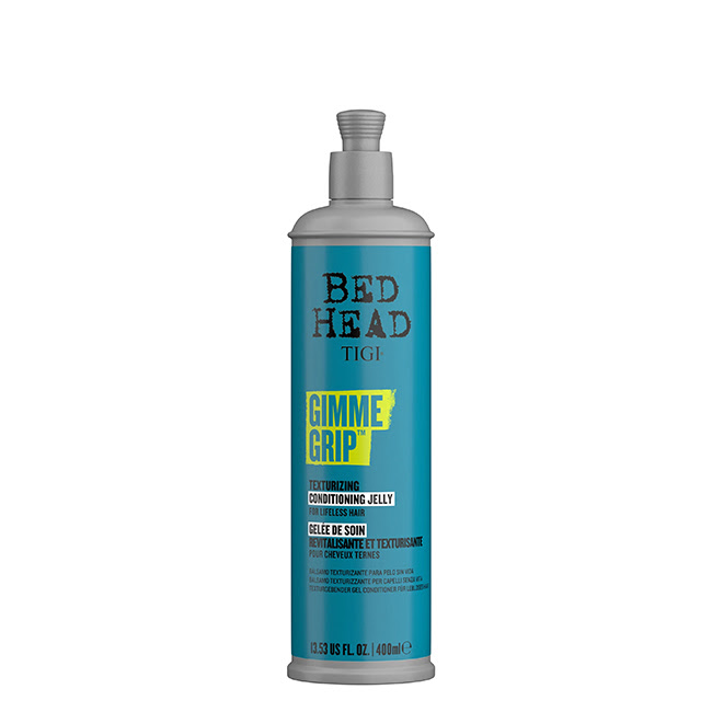 TigiBedHeadGimmeGripTexturizingConditioningJelly400ml Bottle of Tigi Bed Head Gimme Grip Texturizing Conditioning Jelly by Tigi, a jelly conditioner indicated for providing hair volume.