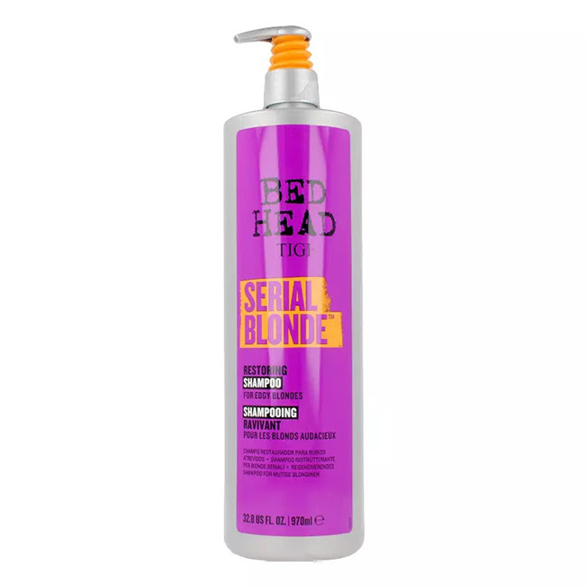 TigiBedHeadSerialBlondeRestoringShampoo970ml Tigi Bed Head Serial Blonde Shampoo 970ml - Image 1
