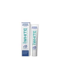 Tube  of  iWhite  Supreme  Whitening  Toothpaste  by  iWhite,  a  toothpaste  indicated  for  removing  stains  and  teeth  whitening.
