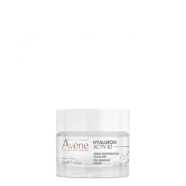 AvèneHyaluronActivB3CellRenewalCream50ml Jar of Avène Hyaluron Activ B3 Cell Renewal Cream by Avène, a day cream indicated for regenerating and plumping skin.