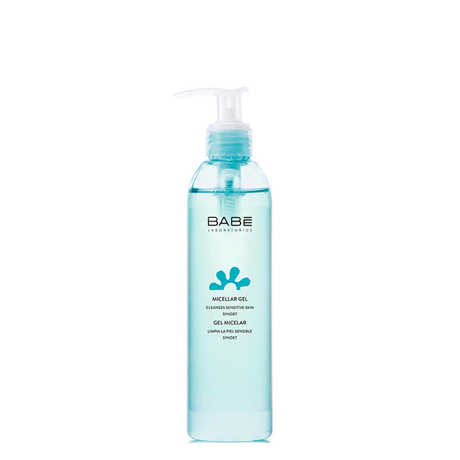 BabéMicellarGel240ml Bottle of Babé Micellar Gel by Babé, a micellar gel indicated for effectively cleansing facial skin and removing makeup.