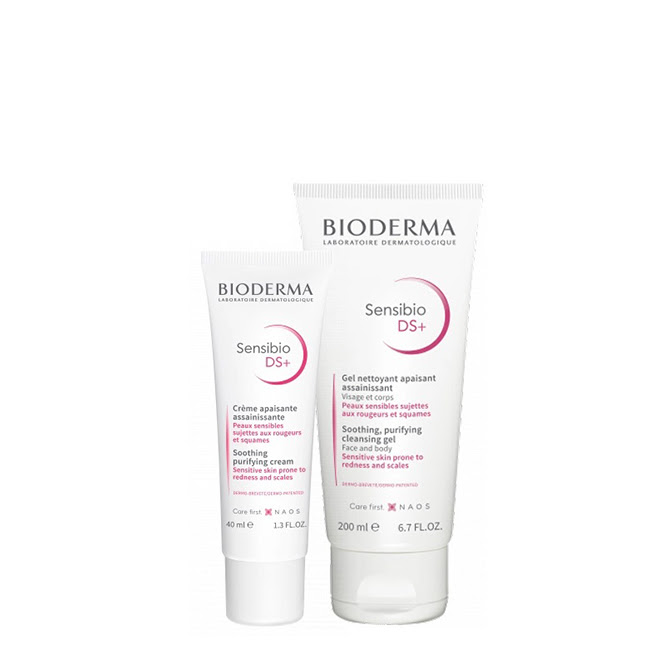 BiodermaSensibioDS+PurifyingCream+CleansingGelKit Bioderma Sensibio DS+ Purifying Cream + Cleansing Gel Kit