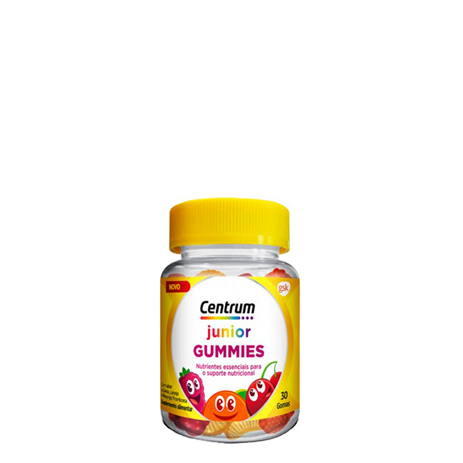 CentrumJuniorGummiesx30 Box of Centrum Junior Gummies by Centrum, a gummy supplement indicated for immune system and healthy growth in children.