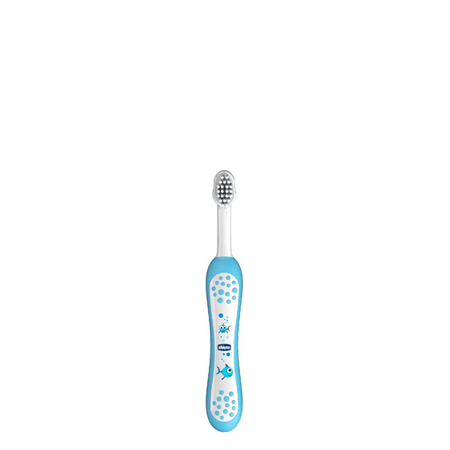 ChiccoOralFirstMilkTeethToothbrushBlue6M Chicco Oral Escova de Dentes Leite Azul 6M+ - Image 1