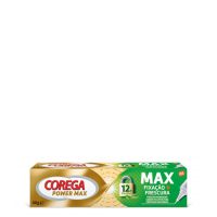 Tube  of  Corega  Power  Max  Fixation  and  Freshness  Cream  by  Corega,  a  fixing  cream  indicated  for  denture  hold  and  freshness.