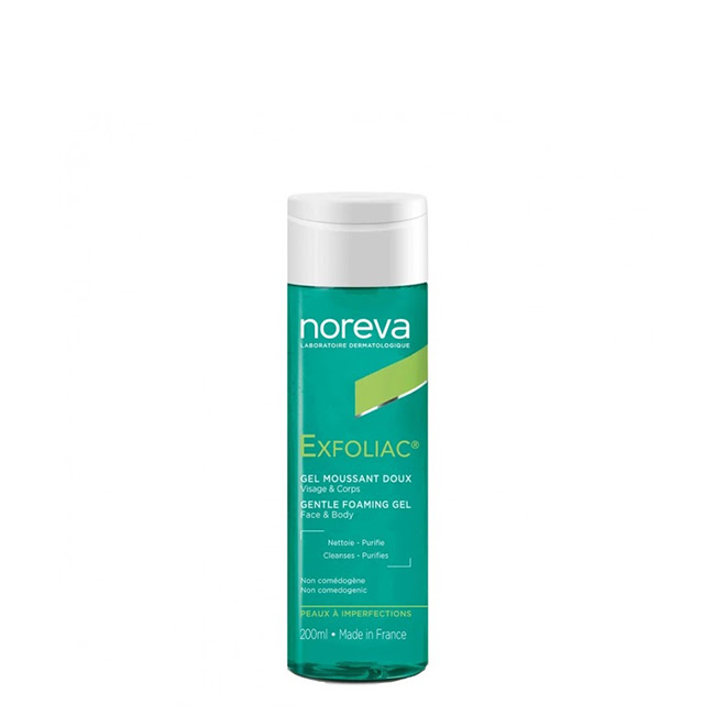 NorevaExfoliacGentleFoamingGel200ml Noreva Exfoliac Gel de Limpeza Suave 200ml - Image 1