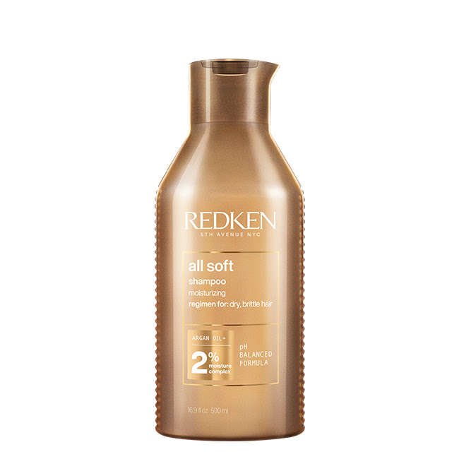 RedkenAllSoftMoisturizingShampoo500ml Bottle of Redken All Soft Moisturizing Shampoo by Redken, a shampoo indicated for moisturizing dry and brittle hair.