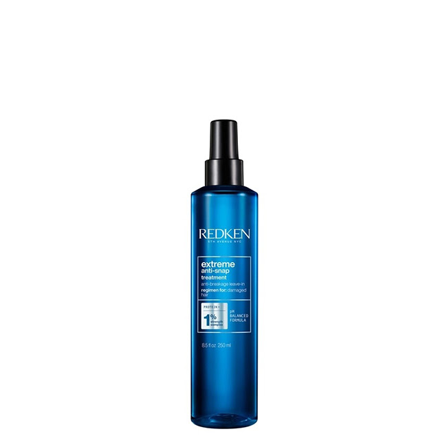 RedkenExtremeAnti-SnapTreatment250ml Bottle of Redken Extreme Anti-Snap Treatment by Redken, a leave-in care indicated for increasing resistance to breakage.