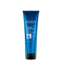 Jar  of  Redken  Extreme  Strength  Builder  Plus  Mask  by  Redken,  a  fortifying  mask  indicated  for  nourishing  fragile  and  damaged  hair.